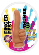 Load image into Gallery viewer, Finger Fest Thumbs Up Silicone Dildo - Caramel
