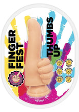 Load image into Gallery viewer, Finger Fest Thumbs Up Silicone Dildo - Vanilla
