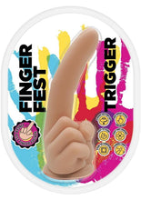 Load image into Gallery viewer, Finger Fest Trigger Silicone Dildo - Vanilla
