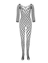 Load image into Gallery viewer, Bodystocking Crotchless Fishnet (Black)
