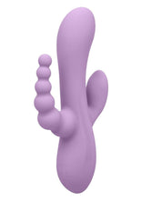 Load image into Gallery viewer, Flex Bend and Hold Triple Rumbler Rechargeable Silicone Vibrator
