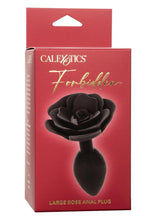 Load image into Gallery viewer, Forbidden Rose Silicone Anal Plug - Black - Large
