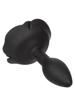 Load image into Gallery viewer, Forbidden Rose Silicone Anal Plug - Black - Small
