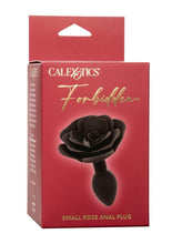 Load image into Gallery viewer, Forbidden Rose Silicone Anal Plug - Black - Small
