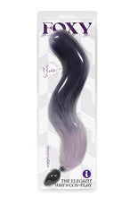 Load image into Gallery viewer, Foxy Silicone Fox Tail Butt Plug - Purple
