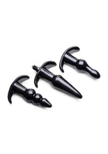 Load image into Gallery viewer, Frisky Thrill Trio Anal Plug - Black - Set
