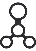 Load image into Gallery viewer, Full Erection Spreader Silicone Cock Ring - Black
