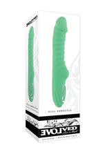 Load image into Gallery viewer, Full Throttle Rechargeable Silicone Warming Vibrator - Green
