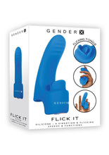 Load image into Gallery viewer, Gender X Flick It Rechargeable Silicone Vibrator - Blue
