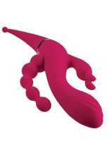 Load image into Gallery viewer, Gender X Four By Four Rechargeable Silicone Quadruple Stimulating Vibrator

