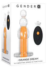 Load image into Gallery viewer, Gender X Orange Dream Silicone Rechargeable Beads with Remote Control - Clear/Orange
