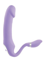 Load image into Gallery viewer, Gender X Orgasmic Orchid Rechargeable Silicone Vibrator with Clitoral Stimulator - Purple
