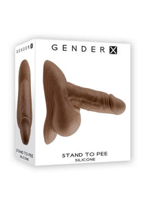 Gender X Silicone Realistic Stand to Pee Funnel - Chocolate