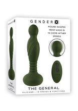 Load image into Gallery viewer, Gender X The General Rechargeable Silicone Vibrator with Remote - Green
