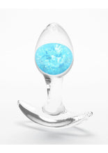 Load image into Gallery viewer, Glams Cosmic Silicone Anal Plug - Blue/Clear - Small
