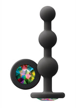 Load image into Gallery viewer, Glams Ripple Silicone Plug Rainbow Gem - Black - 4.49in
