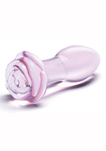 Load image into Gallery viewer, Glas Blossom Ring Glass Anal Plug - Pink
