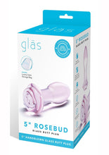 Load image into Gallery viewer, Glas Blossom Ring Glass Anal Plug - Pink
