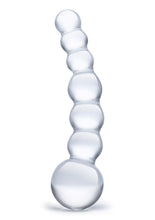 Load image into Gallery viewer, Glas Curved Beaded Glass Dildo - Clear - 5in
