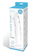 Load image into Gallery viewer, Glas Dildo Glass with Veins and Flat Base - Clear - 12in
