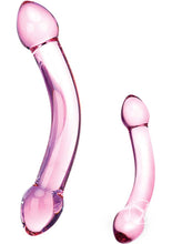 Load image into Gallery viewer, Glas Double Trouble Purple Dildo - Purple
