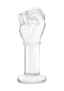 Glas Fist Glass Butt Plug - Clear - 5in