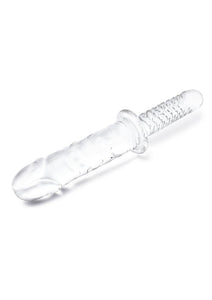 Glas Girthy Glass Cock Double Ended with Handle