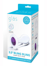 Load image into Gallery viewer, Glas Jewel Anal Plug - Clear/Purple
