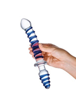 Load image into Gallery viewer, Glas Mr Swirly Double Ended Glass Dildo and Butt Plug
