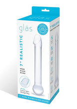 Load image into Gallery viewer, Glas Realistic Head Glass Dildo - Clear - 7in
