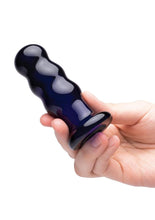 Load image into Gallery viewer, Glas Rechargeable Remote Controlled Vibrating Glass Beaded Buttplug
