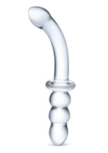 Load image into Gallery viewer, Glas Ribbed G-Spot Glass Dildo - Clear - 8in
