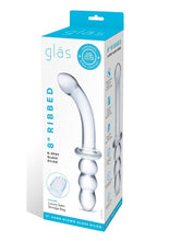 Load image into Gallery viewer, Glas Ribbed G-Spot Glass Dildo - Clear - 8in
