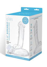 Load image into Gallery viewer, Glas Rideable Standing Glass Cock with Stability Base - Clear - 7.5in
