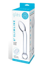 Load image into Gallery viewer, Glas Slimline G-Spot Glass Dildo - Clear - 8in
