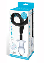 Load image into Gallery viewer, Glas Stallion Butt Plug - Black/Clear
