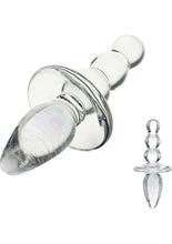 Load image into Gallery viewer, Glas Titus Beaded Butt Plug - Clear
