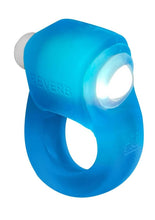 Load image into Gallery viewer, Glowdick Silicone Cockring with Led - Blue Ice - Blue
