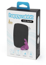 Load image into Gallery viewer, Happy Rabbit Cock Ring Rechargeable Silicone Kit - Black/Purple - 2 Piece
