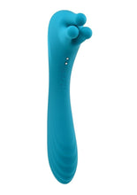 Load image into Gallery viewer, Heads Or Tails Silicone Rechargeable Dual Vibrator - Teal
