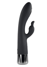 Load image into Gallery viewer, Heat Up and Chill Rechargeable Silicone Heating and Cooling G-Spot Dual Stim Vibrator - Black

