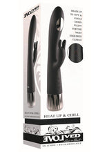 Load image into Gallery viewer, Heat Up and Chill Rechargeable Silicone Heating and Cooling G-Spot Dual Stim Vibrator - Black

