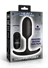 Load image into Gallery viewer, Heavy Hitters Vibrating Weighted Silicone Anal Plug - Black - Medium
