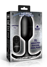 Load image into Gallery viewer, Heavy Hitters Vibrating Weighted Silicone Anal Plug - Black - XLarge
