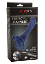 Load image into Gallery viewer, Her Royal Harness Me2 Thumper Strap-On with Silicone Rechargeable Dildo - Blue

