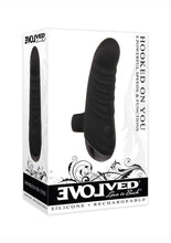 Load image into Gallery viewer, Hooked On You Silicone Rechargeable Vibrator - Black
