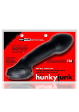 Load image into Gallery viewer, Hunkyjunk Double Thruster Textured Double Penetrator Sling - Black/Tar Ice Black
