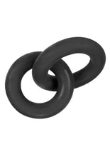 Load image into Gallery viewer, Hunkyjunk Duo Silicone Double Cock Ring - Black
