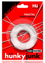Load image into Gallery viewer, Hunkyjunk Fractal Tactile Cockring - Clear/Clear Ice
