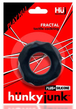 Load image into Gallery viewer, Hunkyjunk Fractal Tactile Cockring - Black/Tar Ice Black
